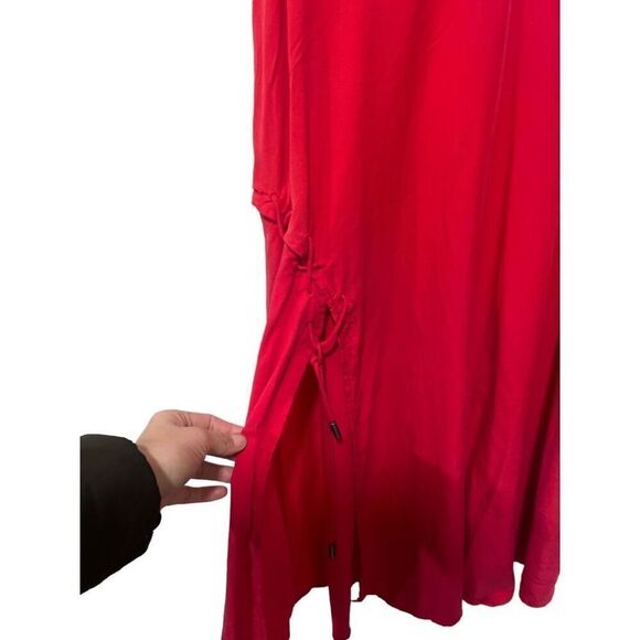 FREE PEOPLE All I Want Oversized V-Neck Asymmetrical Dress Size S Boho Fairy - Picture 10 of 15